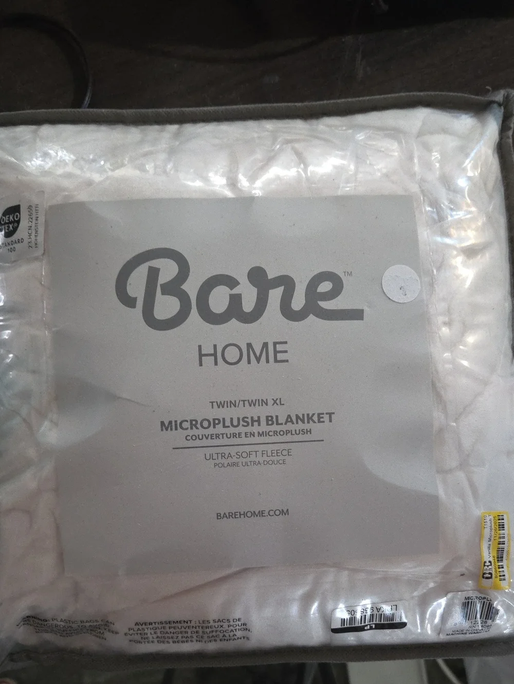 Bare Home White Microplush Blanket - Twin/Twin XL